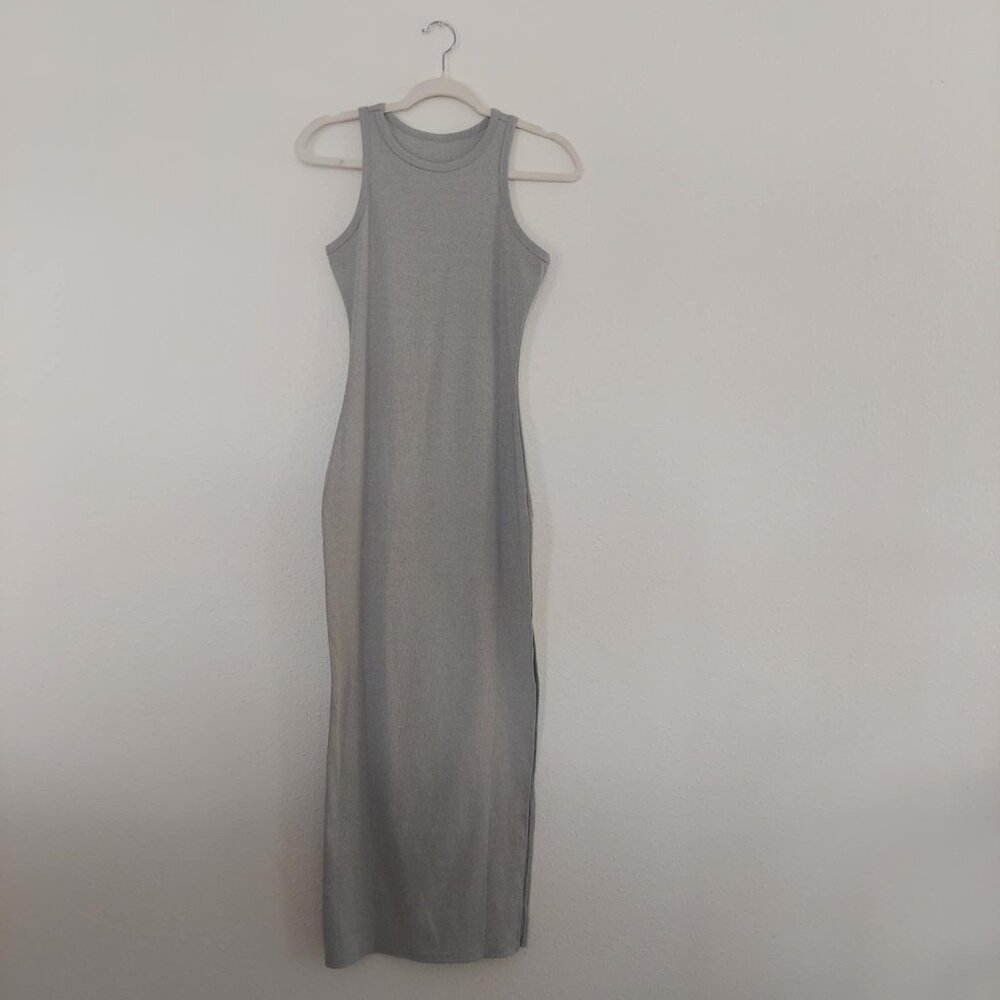 Sleeve Racerback Ribbed Midi Dress - Picture 5 of 7